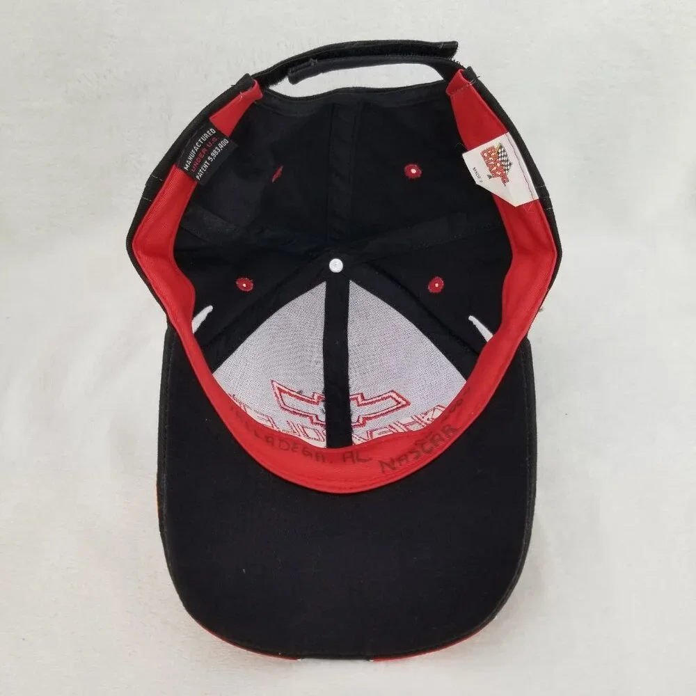 ✅VTG Chevrolet Racing Black OSFA Strapback Hat By Racing Champions Apparel 2004 - Picture 8 of 11